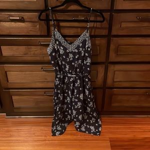 Navy Blue Floral Dress